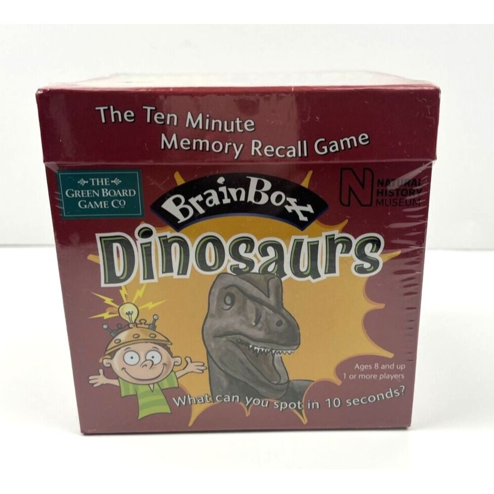 University Games BRAIN BOX The Green Board Game DINOSAURS 10 Minute Challenge